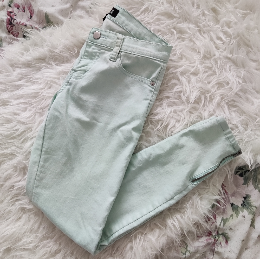 Baby blue skinny jeans